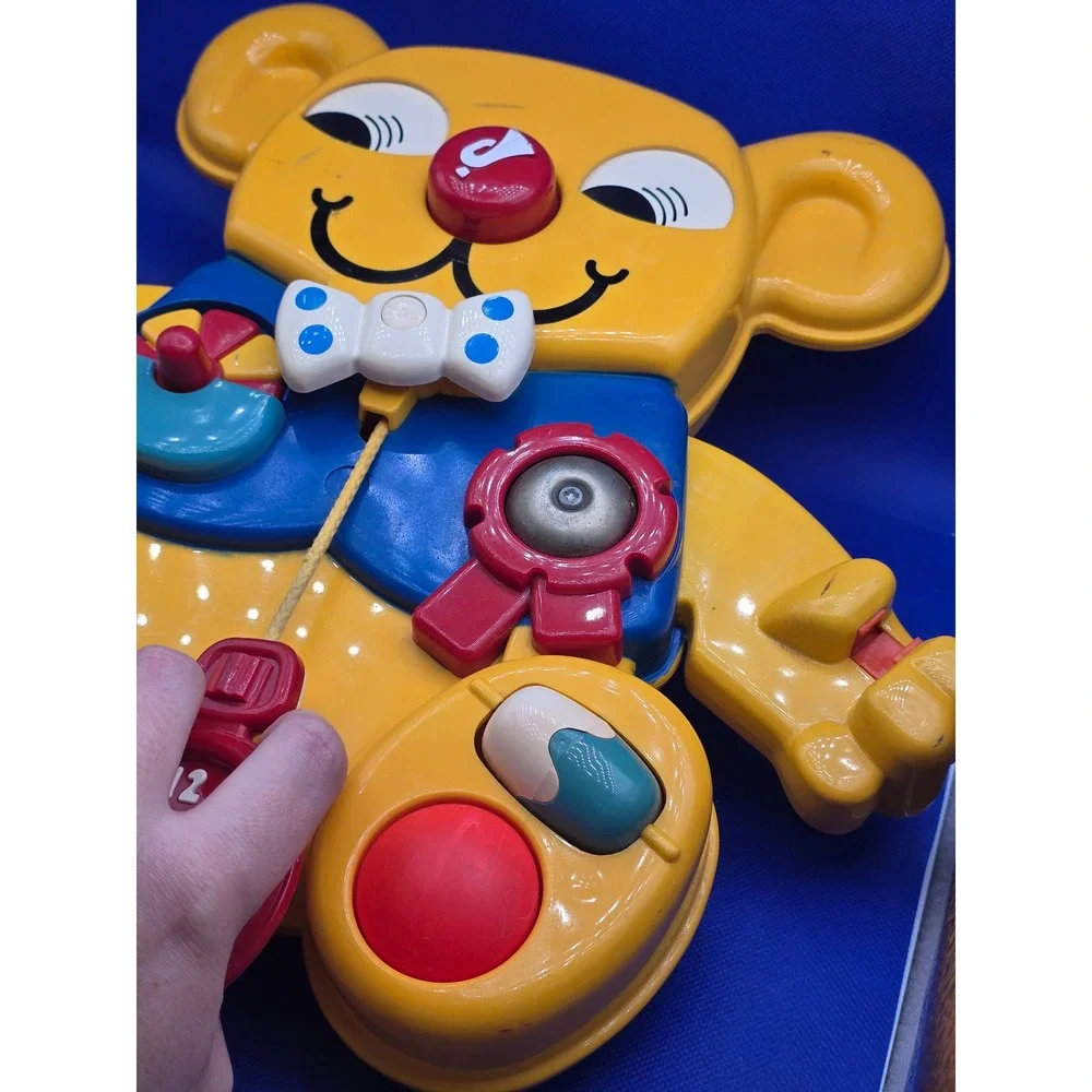 Matchbox Activity Bear Yellow Vintage 1982 Sensory Busy Board Crib Toy Nursery